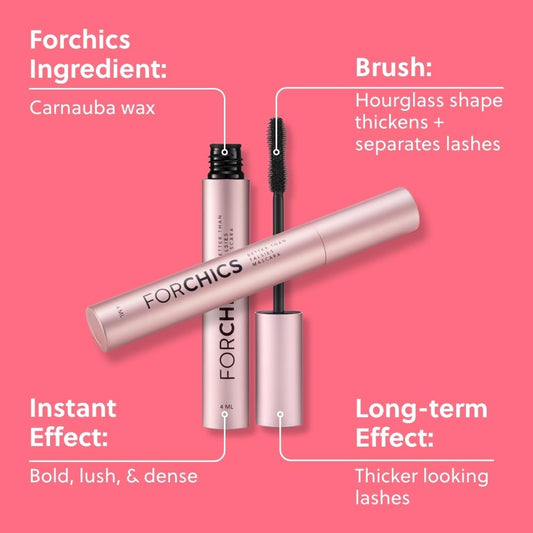 Nourishing Mascara - Growth and Strengthening Formula, Volumizing Black Lash Treatment with Antioxidants, Hormone-Free Lengthening Mascara for Thicker, Healthier Lashes