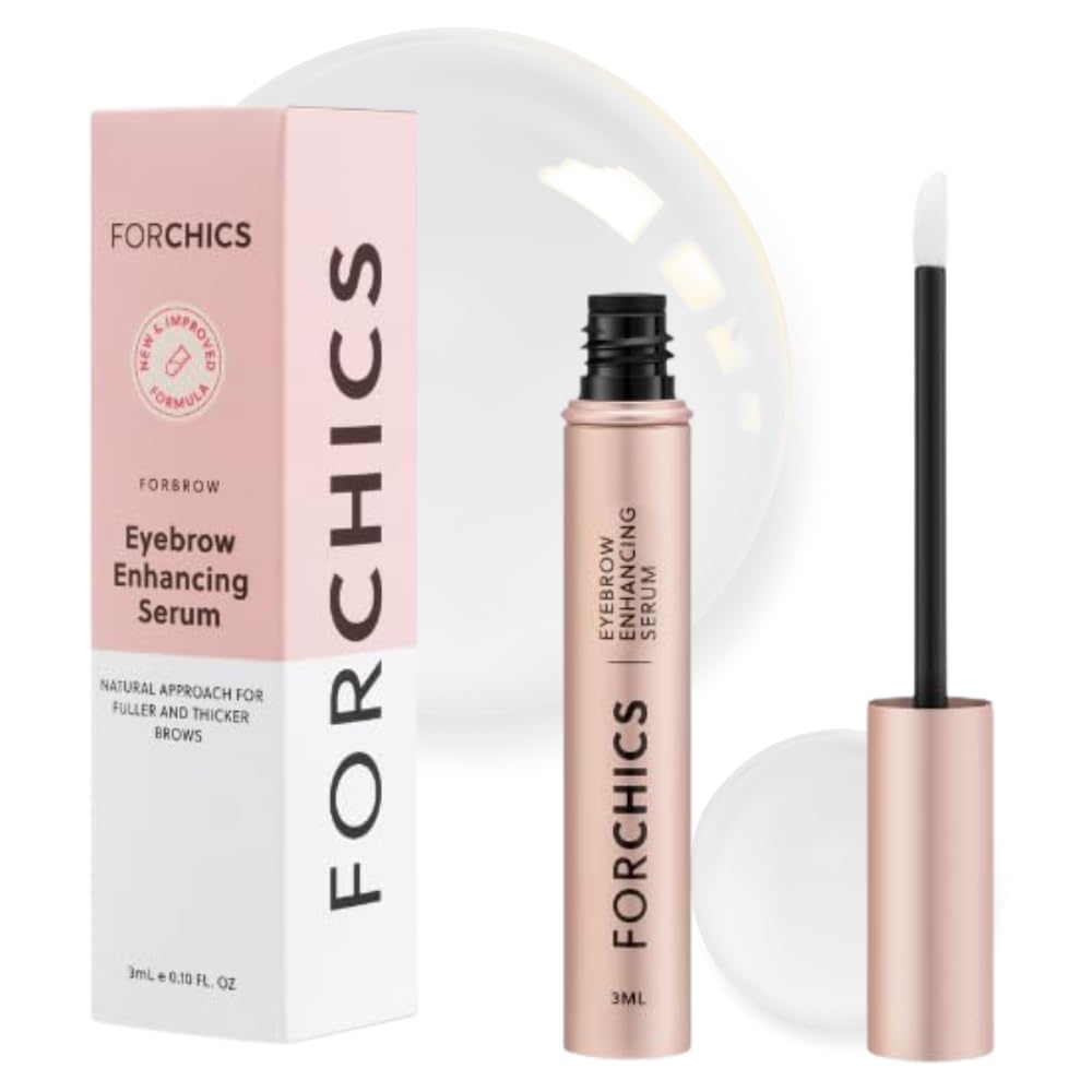 Eyebrow Growth Serum by  - Natural Brow Thickening Treatment with Peptides and Biotin- Hormone-Free, Vegan and Cruelty-Free- Fuller Brows in 2 Weeks- 0.10Oz/3Ml